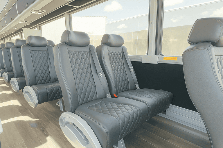 interior of Schenectady Charter Bus charter bus